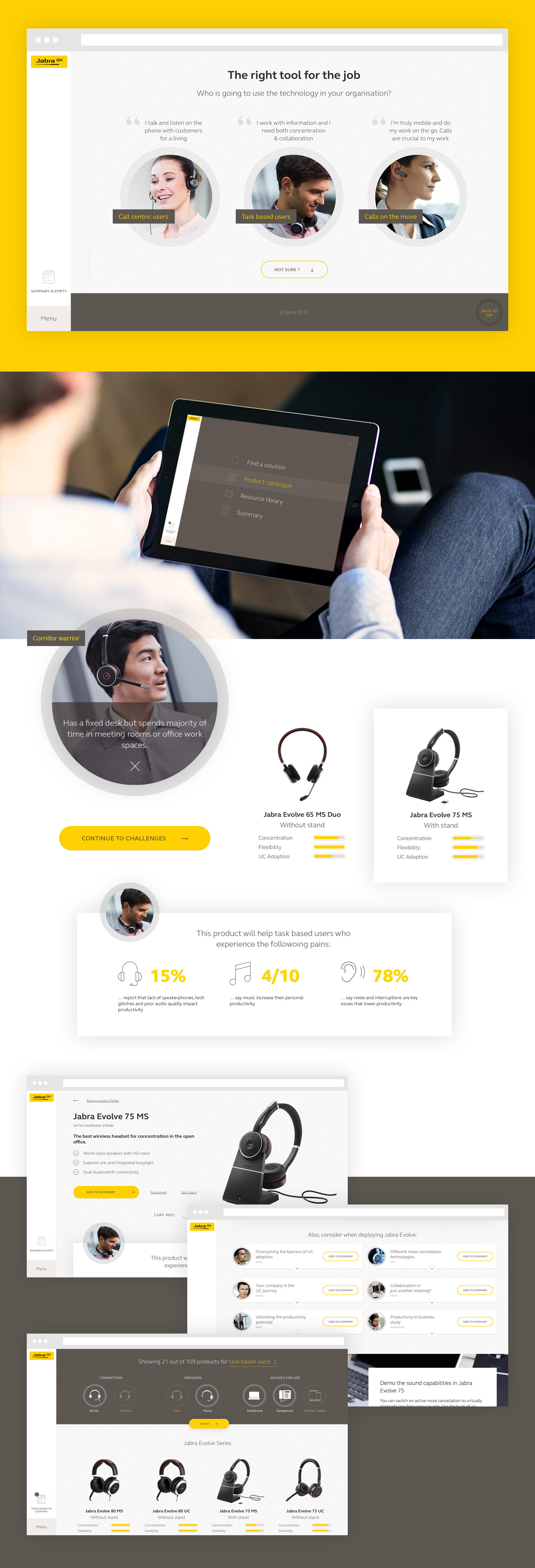 Jabra sales tool design example